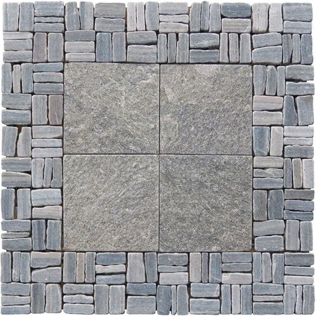 INTREND TILE Quartzite Grand Central Alternate Pattern Mosaic Green LS018G